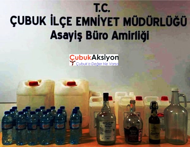 Sahte içki satan baba ve oğlu yakalandı