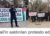 İsrail’in saldırıları protesto edildi