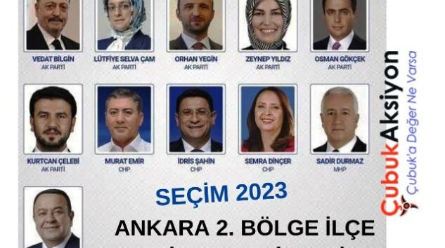 Ankara 2. bölge ilçelerine hizmet edecek milletvekilleri