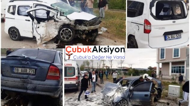 Esenboğa kavşağında kaza: 2 yaralı