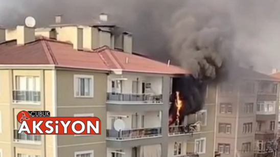 Apartman yangını mahalleyi korkuttu
