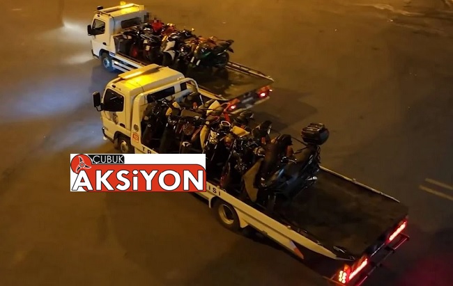 Çubuk’ta 195 motosiklet Allah’a emanet gitmiş